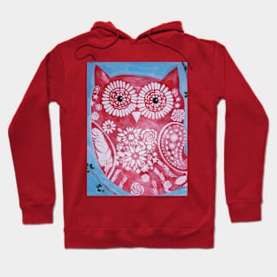 Rose Flower Owl Hoodie